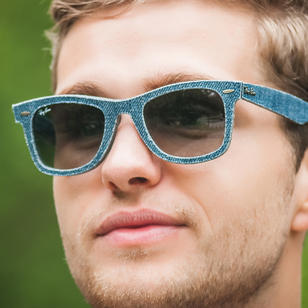 Ray Ban - Wayfarer Denim Sunglasses, Blue Denim Blue/Grey Gradient - 50-22-150 mm