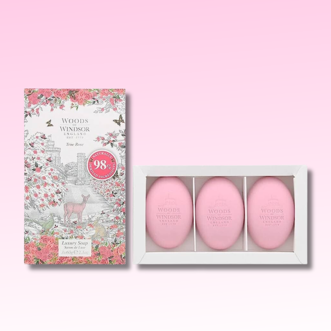 Woods of Windsor - True Rose, Luxury Soap - 3 X 2.1 Oz