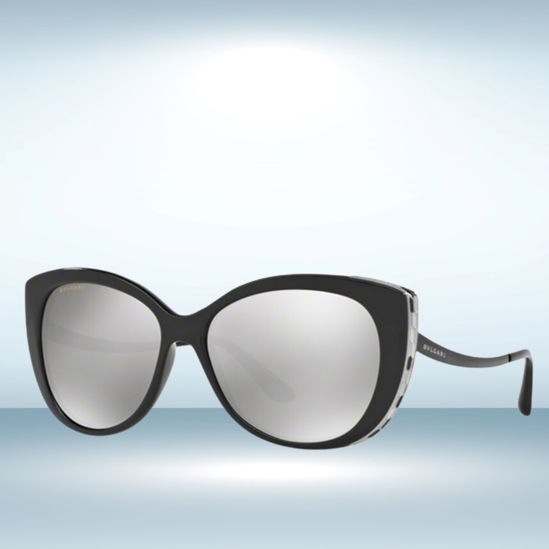 Bvlgari - Sunglasses for Women, Black-Light Grey Silver - 57-15-135 mm