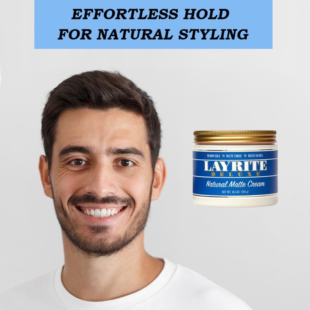 Layrite Deluxe - Natural Matte Cream - 4.25 Oz, Set of 2