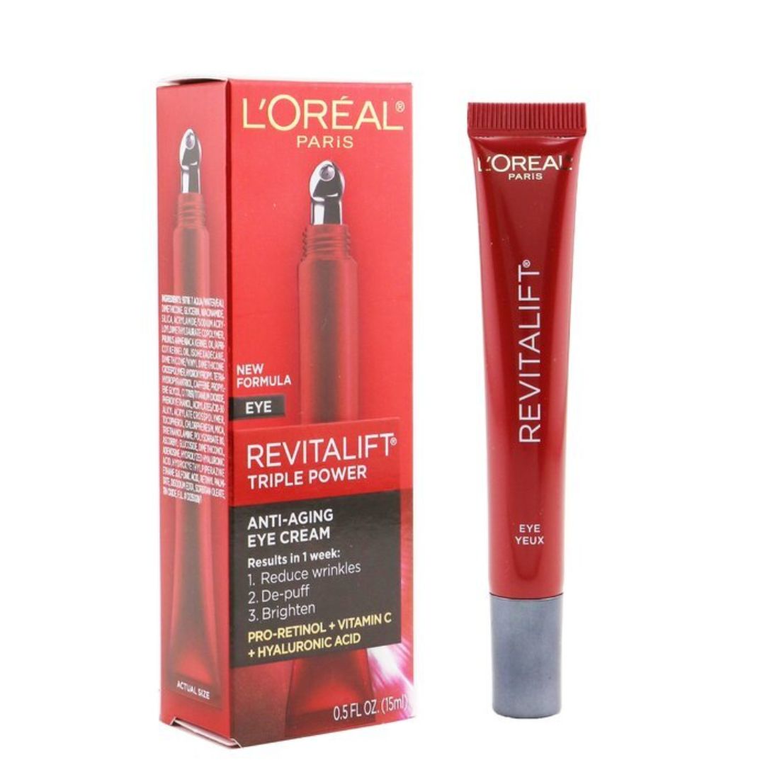 L'Oreal - Revitalift Triple Power, Anti-Aging Eye Cream - 0.5 Oz