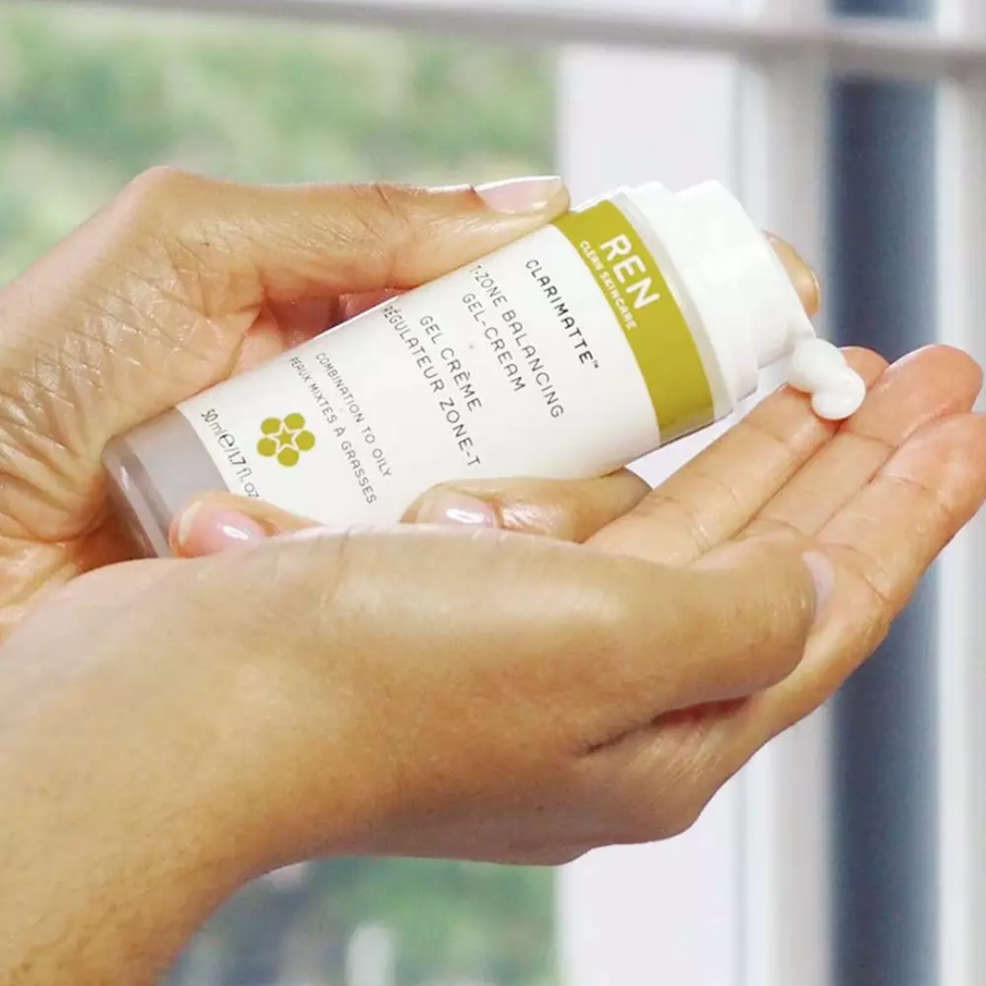 REN - Clarimatte T-Zone Balancing Gel Cream, Combination To Oily Skin - 1.7 Oz