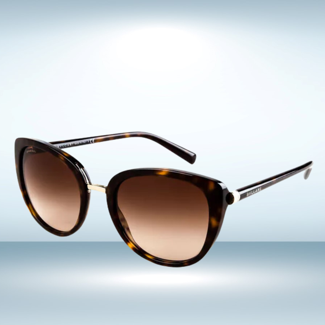 Bvlgari - Sunglasses for Women, Dark Havana-Brown Gradient - 53-20-140 mm
