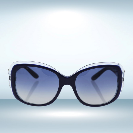 Bvlgari - Sunglasses for Women, Top Blue-On Azure Crystal-Blue Grey Gradient - 58-18-140 mm