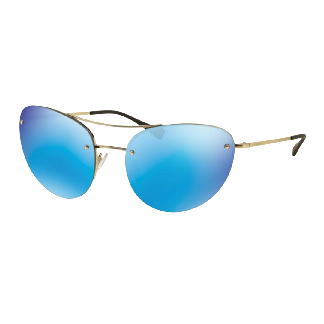 Prada - Sunglasses for Women, Pale Gold-Light Green Blue -  59-18-135 mm