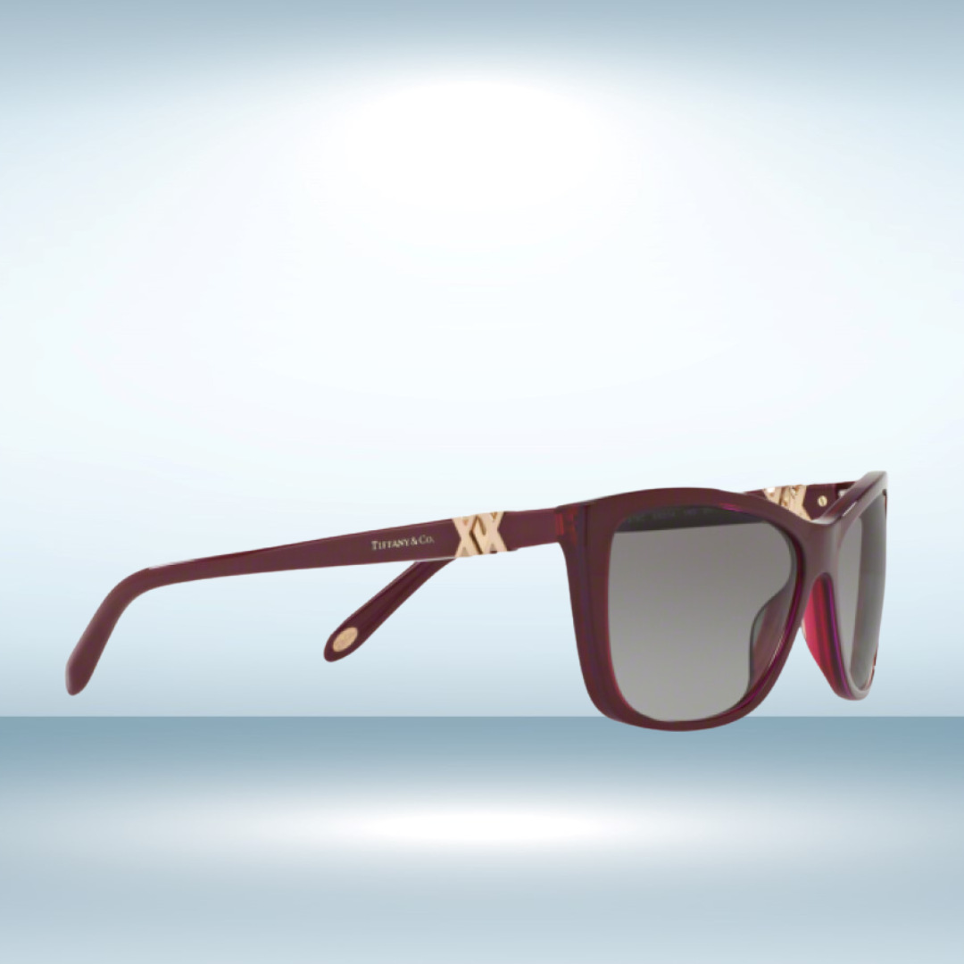 Tiffany and Co. - Sunglasses for Women, Pearl Plum-Grey Gradient - 58-14-140 mm