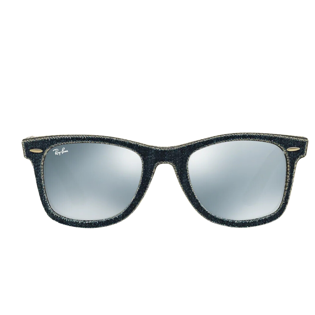 Ray Ban - Wayfarer Sunglasses, Blue Denim Blue-Silver Flash - 50-22-150 mm