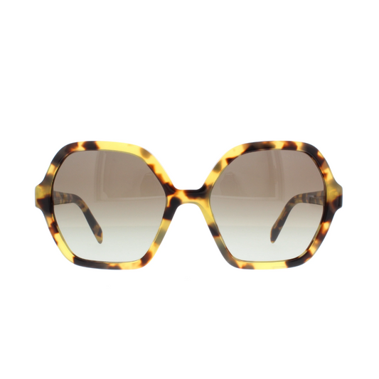 Prada - Sunglasses for Women, Medium Havana-Green Gradient Grey - 56-18-135 mm