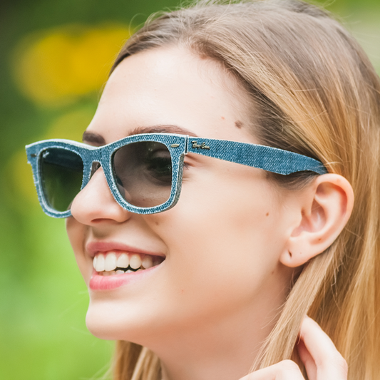 Ray Ban - Wayfarer Denim Sunglasses, Blue Denim Blue/Grey Gradient - 50-22-150 mm