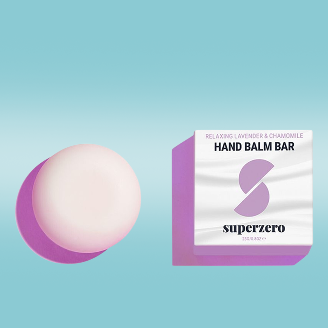 Superzero - Hand Balm Bar, Relaxing Lavender and Chamomile - 0.8 Oz