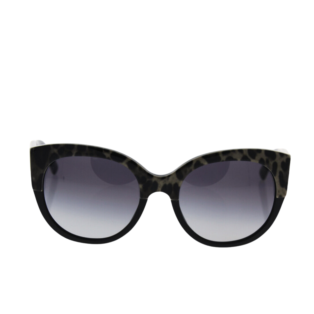 Dolce and Gabbana - Sunglasses for Women, Top Leopard On Black-Grey Gradient - 56-20-140 mm