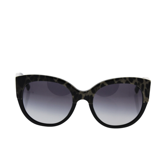 Dolce and Gabbana - Sunglasses for Women, Top Leopard On Black-Grey Gradient - 56-20-140 mm