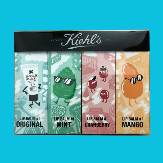 Kiehl's - Lip Balm Set of 4 Original, Mint, Cranberry & Mango - 0.5 Oz Each