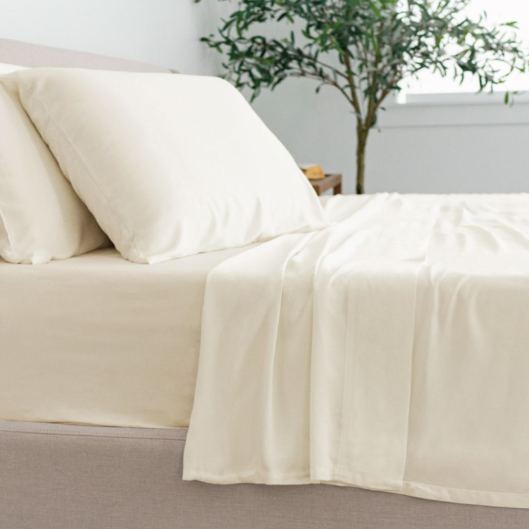 Cariloha - Classic Bamboo Bed Sheet Set, Ivory - 4 Pc