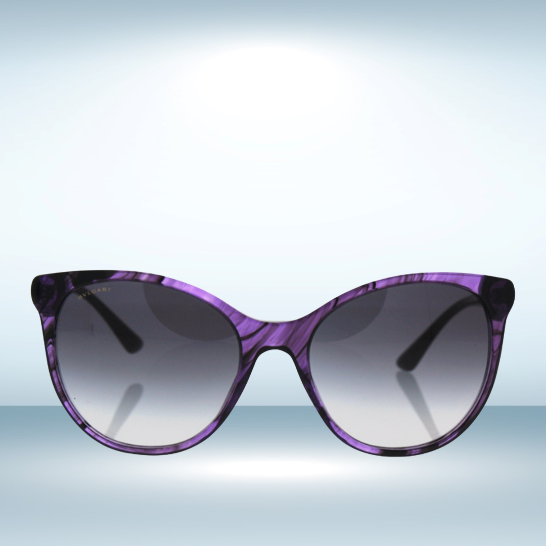 Bvlgari - Sunglasses for Women, Striped Violet-Grey Gradient - 55-18-140 mm