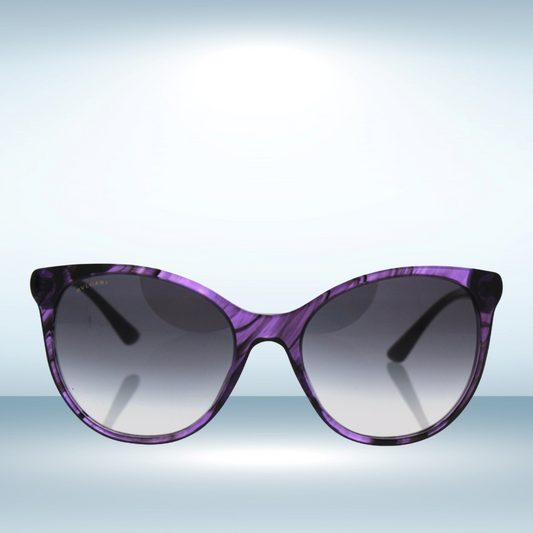 Bvlgari - Sunglasses for Women, Striped Violet-Grey Gradient - 55-18-140 mm
