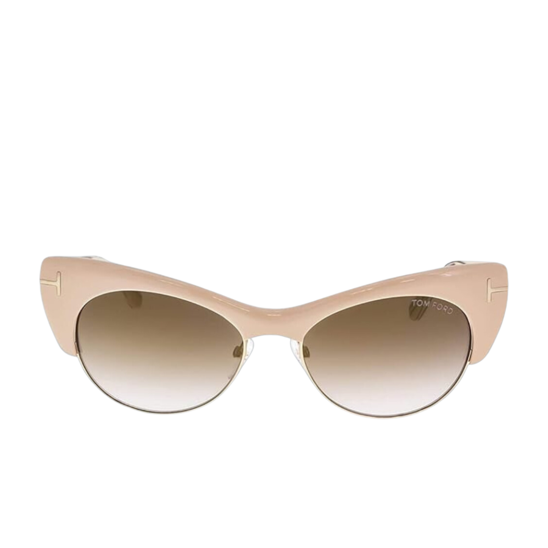 Tom Ford - FT0387 74G Lola Sunglasses for Women, Pink Gold-Brown Gradient - 54-17-140 mm