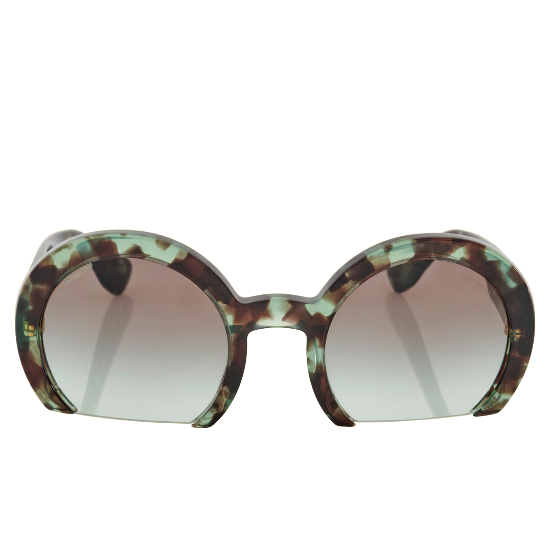 Miu Miu - Sunglasses for Women, Green Tortoise-Green Gradient - 52-25-140 mm