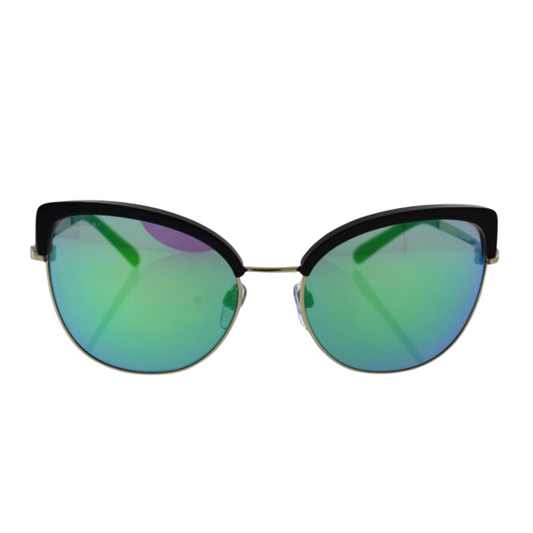 Bvlgari - Sunglasses for Women, Pale Gold-Black-Grey Mirror Green - 58-18-135 mm