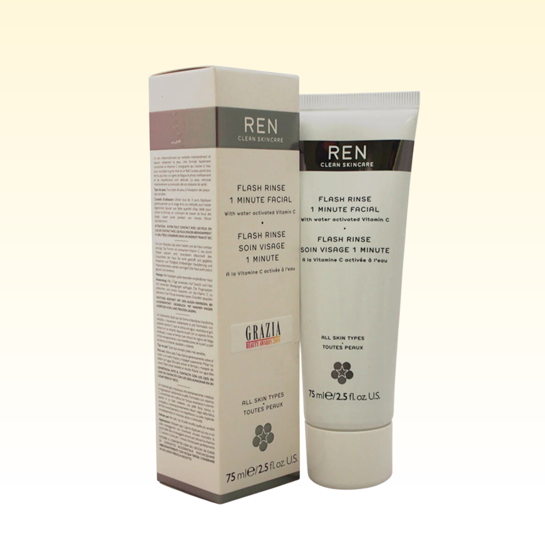 REN - Flash Rinse 1 Minute Facial - 2.5 Oz