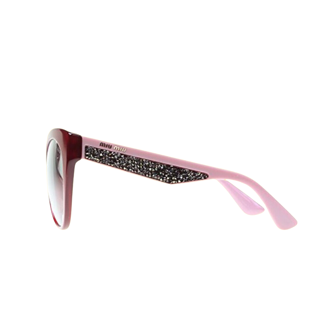 Miu Miu - Sunglasses for Women, Opal Bordeaux-Grey - 55-18-140 mm