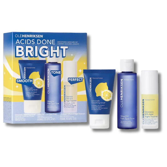 OLEHENRIKSEN - Acids Done Bright Smoothing Skincare Set - 3 Piece