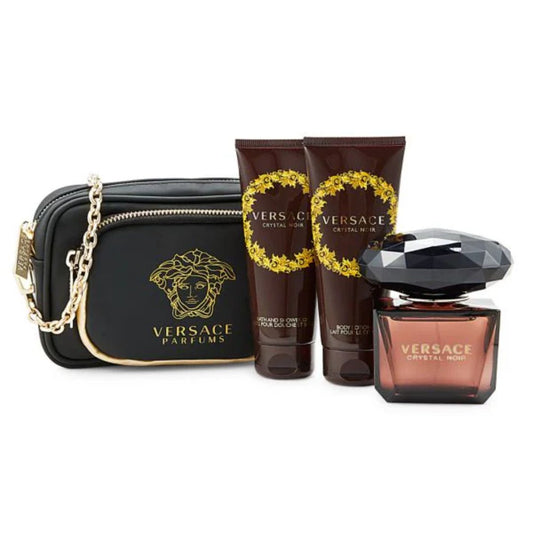 Versace - Crystal Noir Gift Set for Women with Purse - 4 Piece