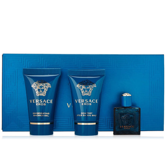 Versace - Eros 3 Piece Gift Set for Men - 1.7 Oz