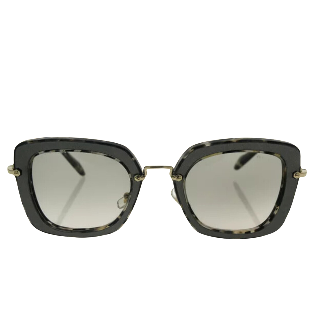 Miu Miu - Sunglasses for Women, Marble White Black-Beige Gradient - 52-26-140 mm