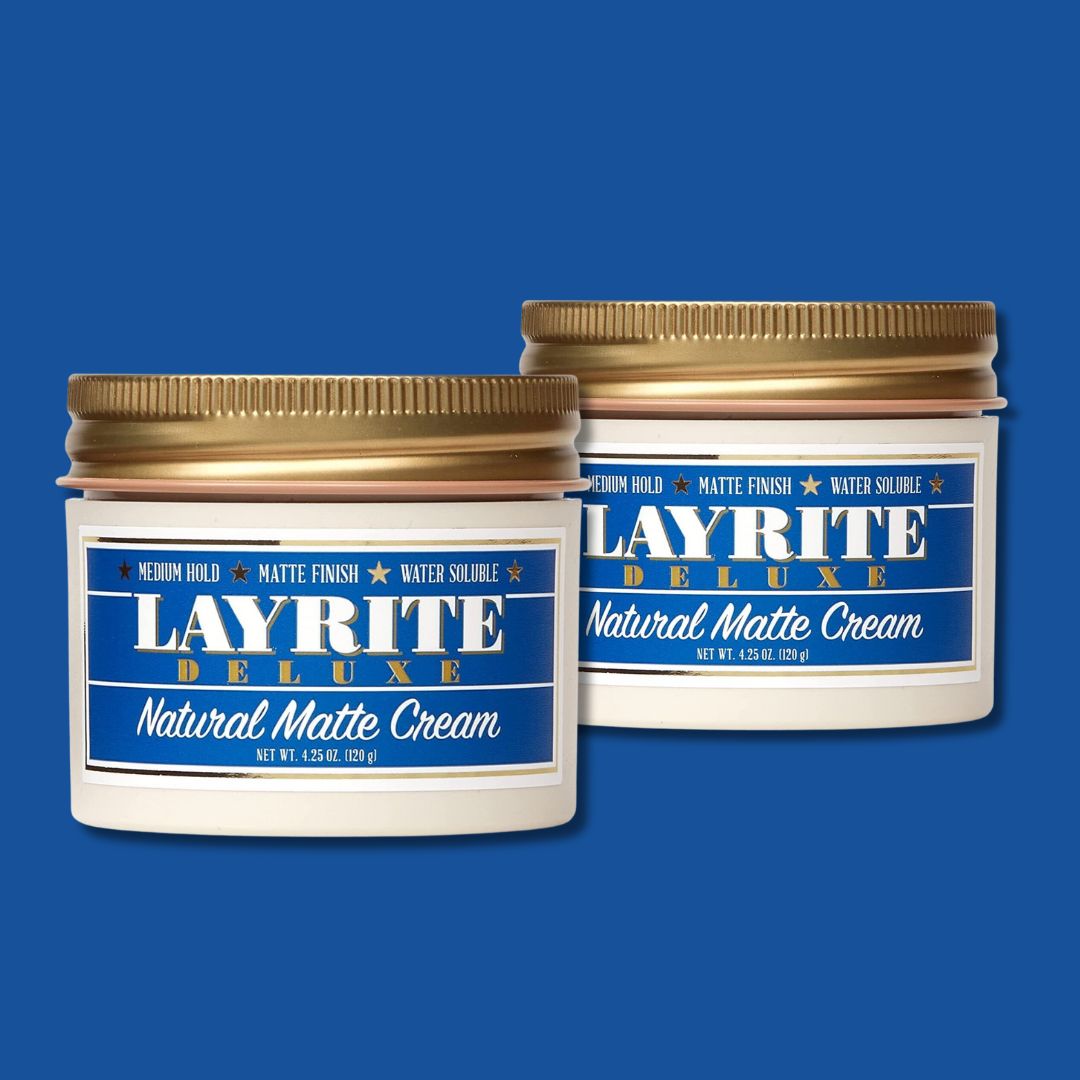 Layrite Deluxe - Natural Matte Cream - 4.25 Oz, Set of 2