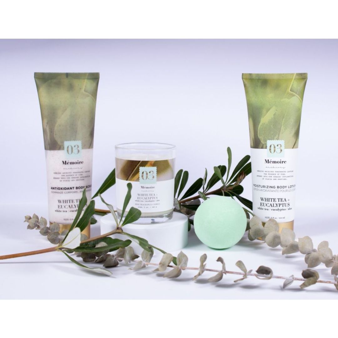 Memoire Archives - White Tea + Eucalyptus - 4 Piece Bath & Body Set
