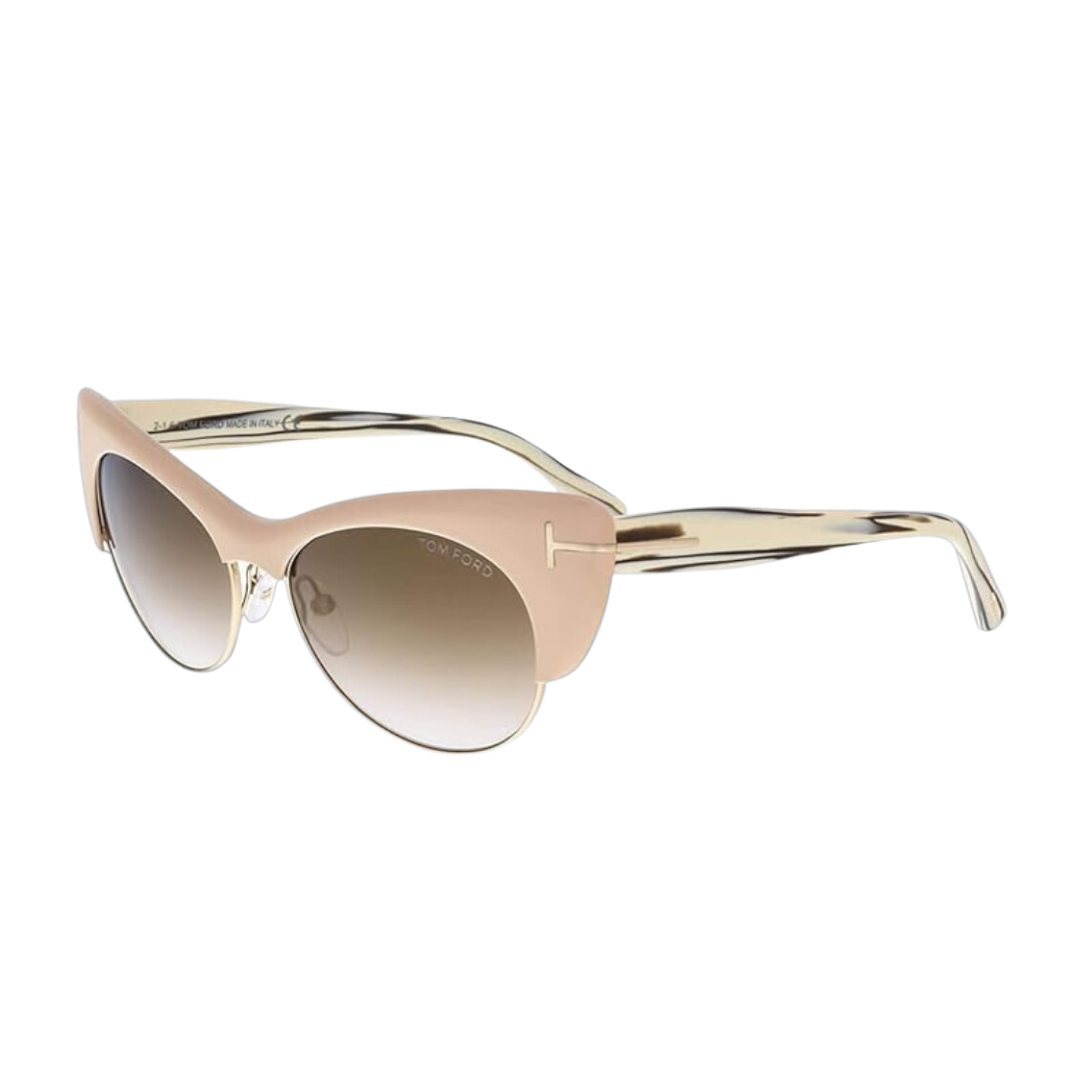 Tom Ford - FT0387 74G Lola Sunglasses for Women, Pink Gold-Brown Gradient - 54-17-140 mm