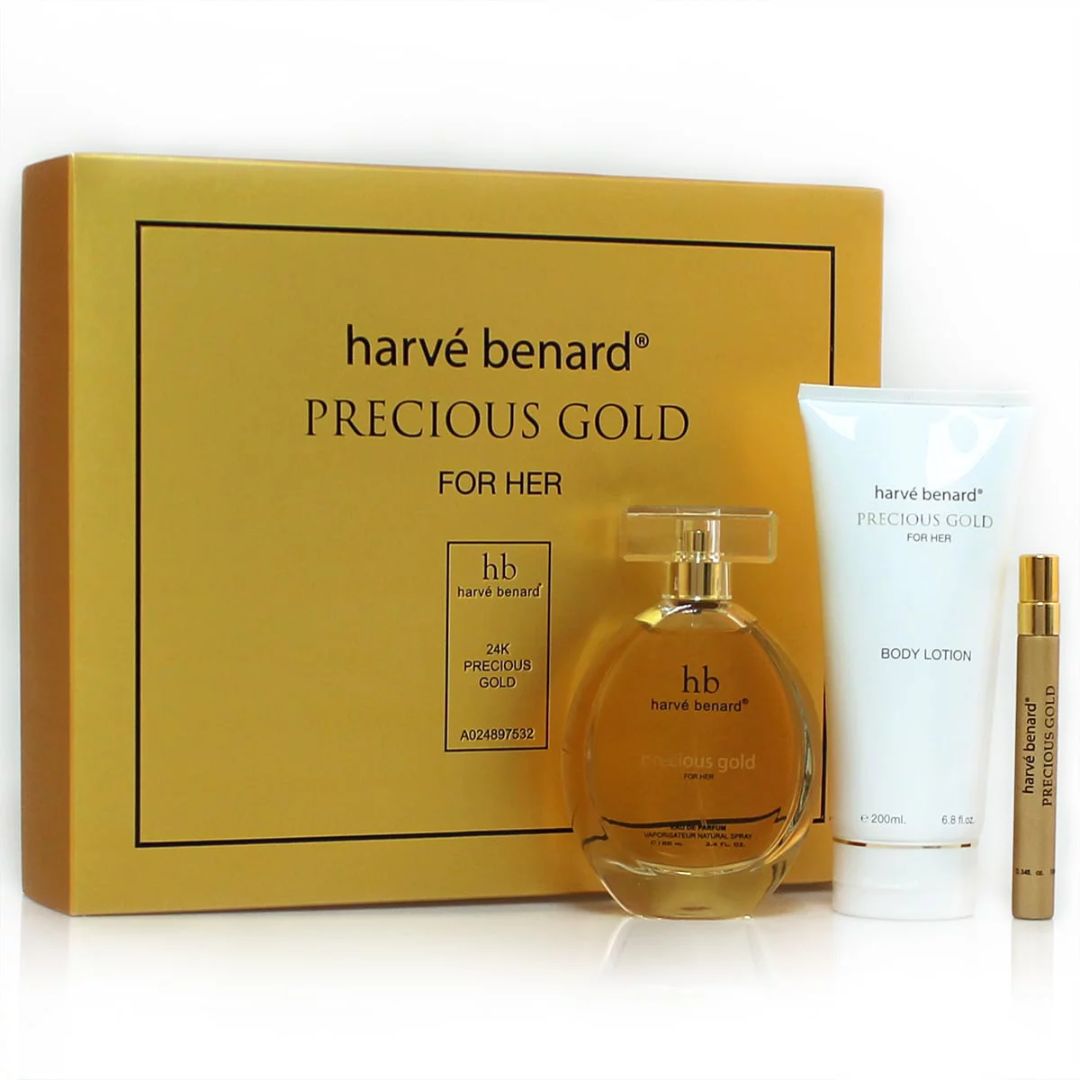 Harvé Benard - Precious Gold for Her - 3 Piece Gift Set