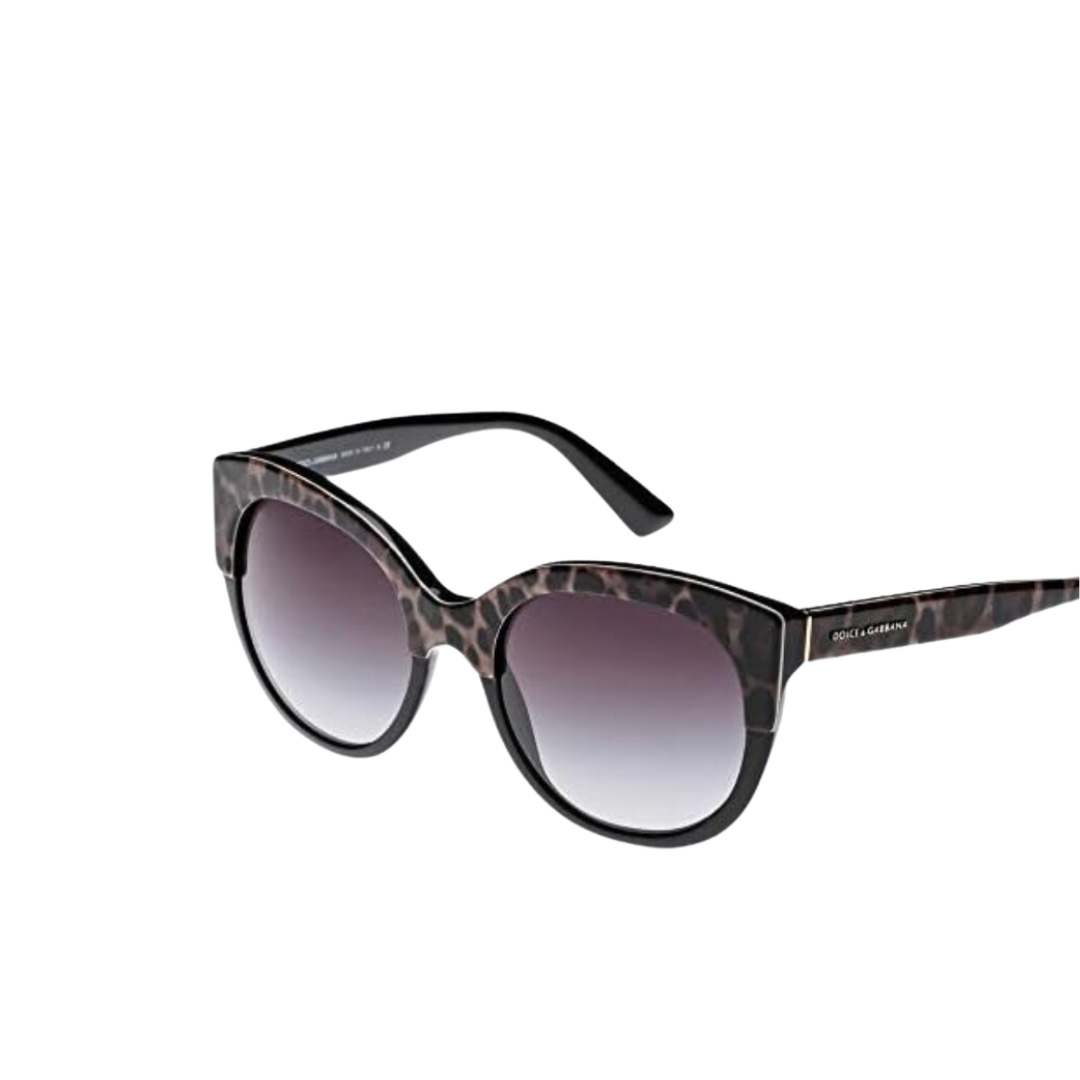 Dolce and Gabbana - Sunglasses for Women, Top Leopard On Black-Grey Gradient - 56-20-140 mm