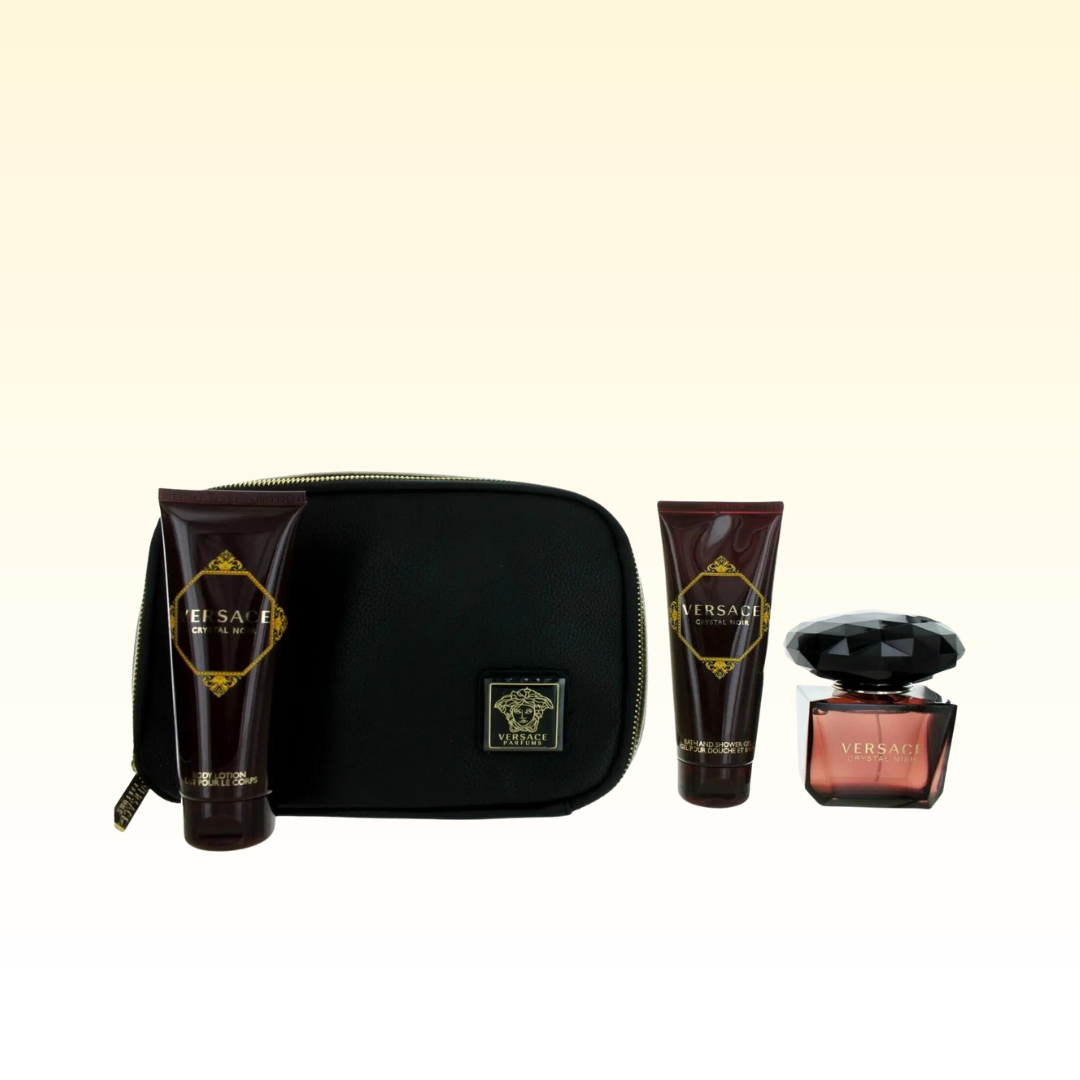 Versace - Crystal Noir Gift Set with Beauty Bag - 4 Pc