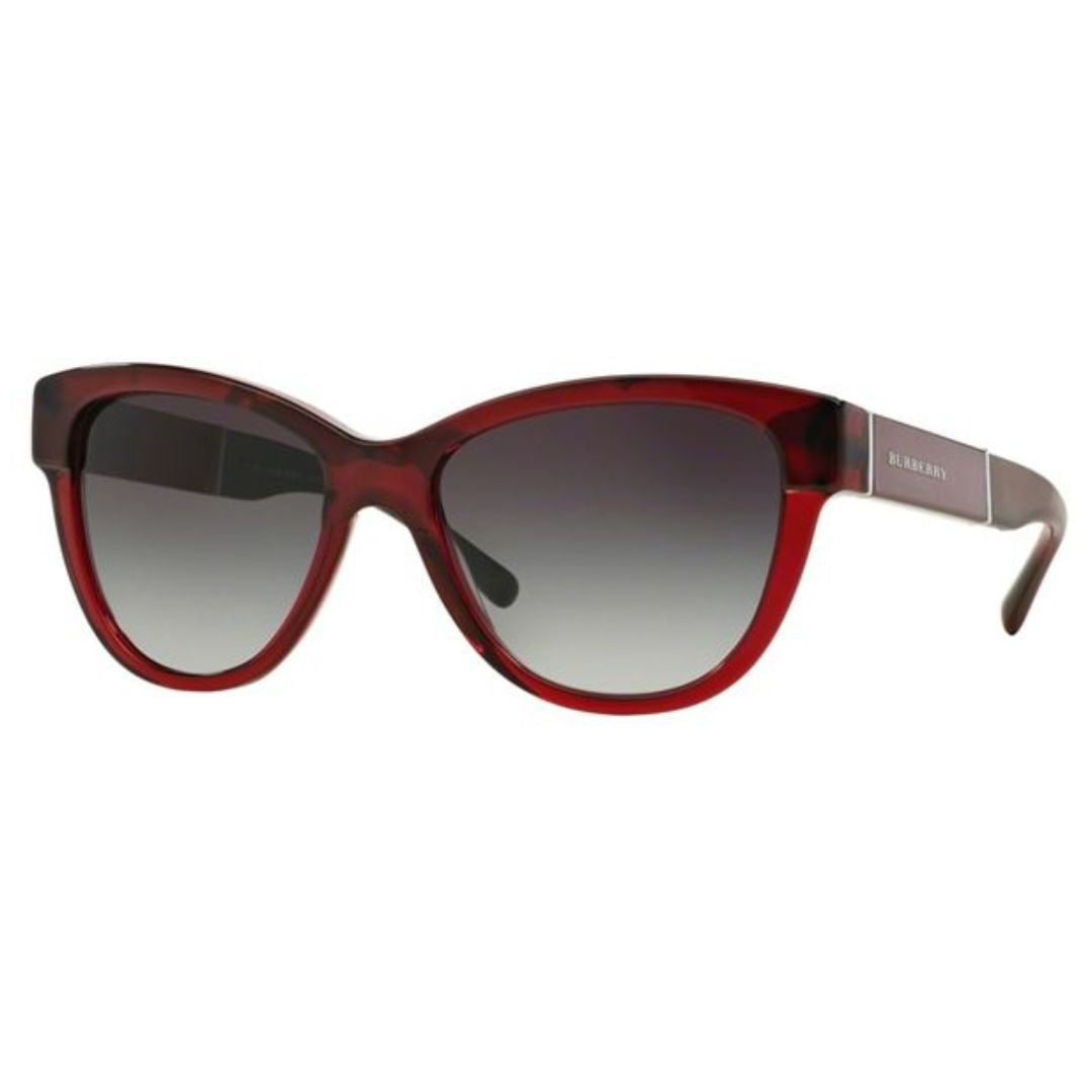 Burberry - Sunglasses for Women, Top Red Horn On Bordeaux-Grey Gradient - 55-17-140 mm