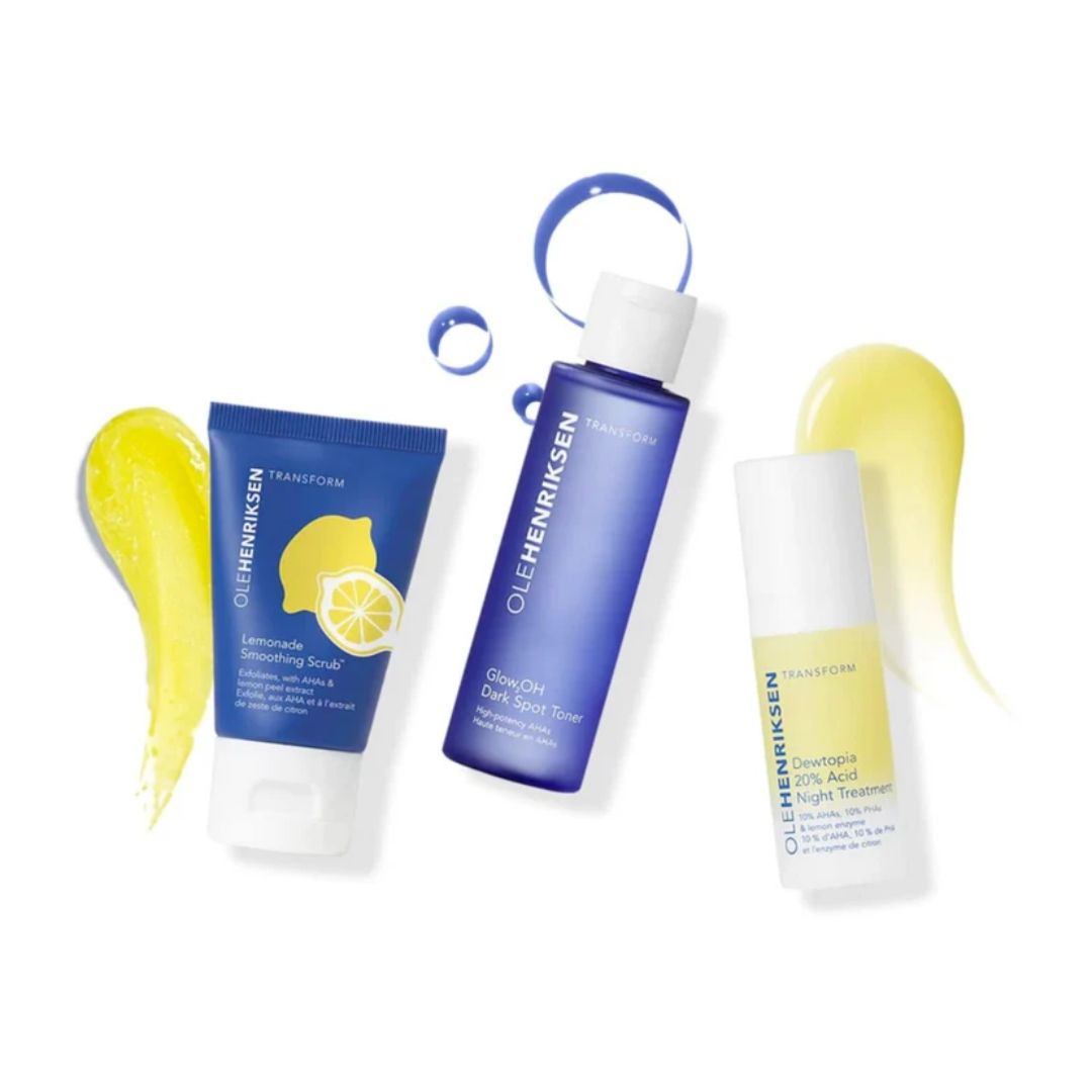 OLEHENRIKSEN - Acids Done Bright Smoothing Skincare Set - 3 Piece