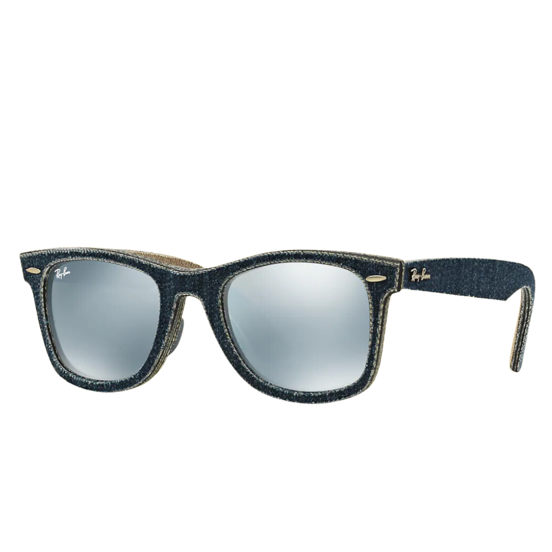 Ray Ban - Wayfarer Sunglasses, Blue Denim Blue-Silver Flash - 50-22-150 mm