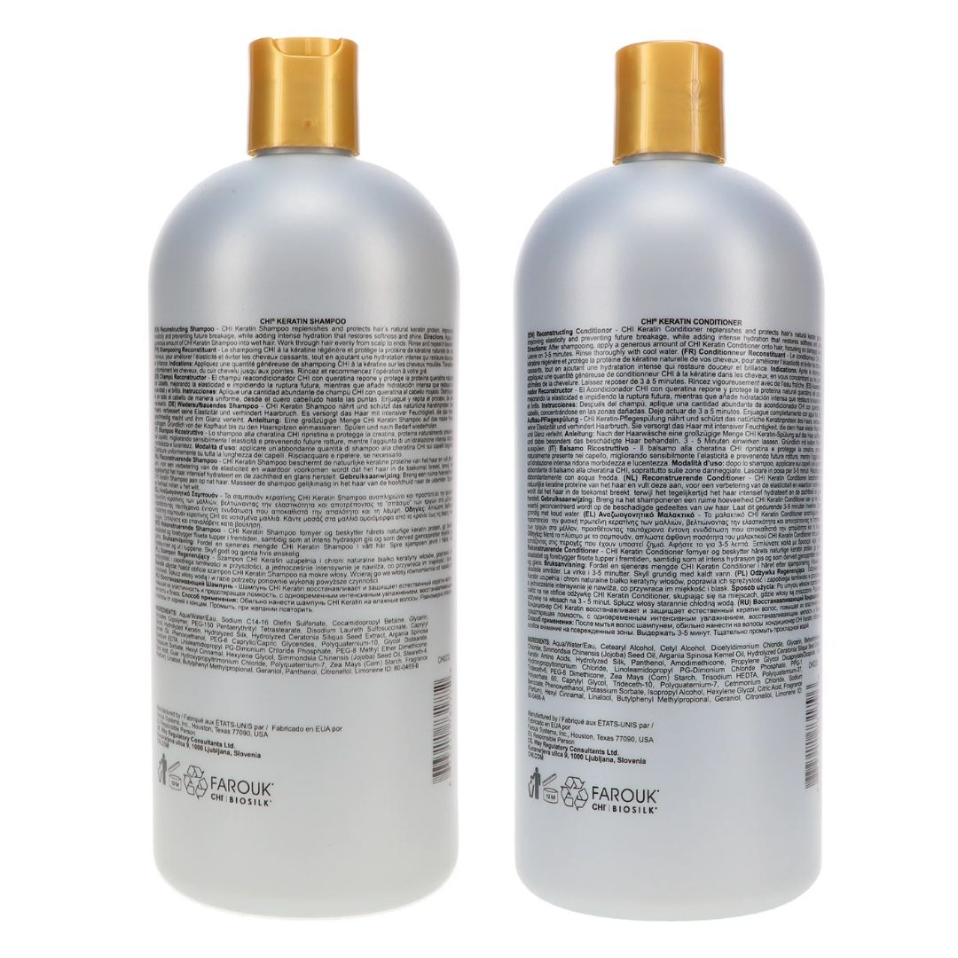 CHI - Keratin Shampoo & Conditioner Reconstructing Duo - 32 Oz