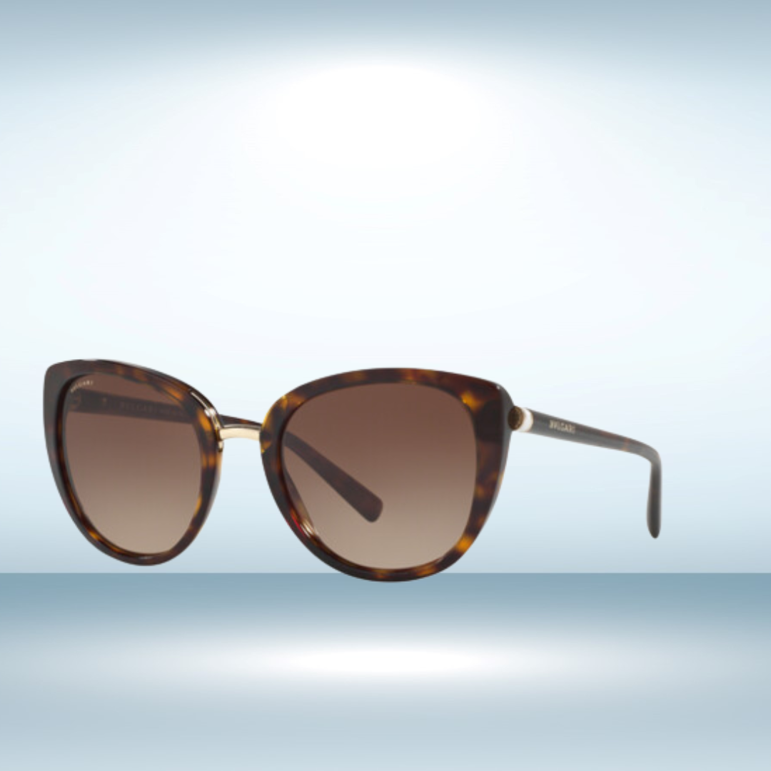 Bvlgari - Sunglasses for Women, Dark Havana-Brown Gradient - 53-20-140 mm