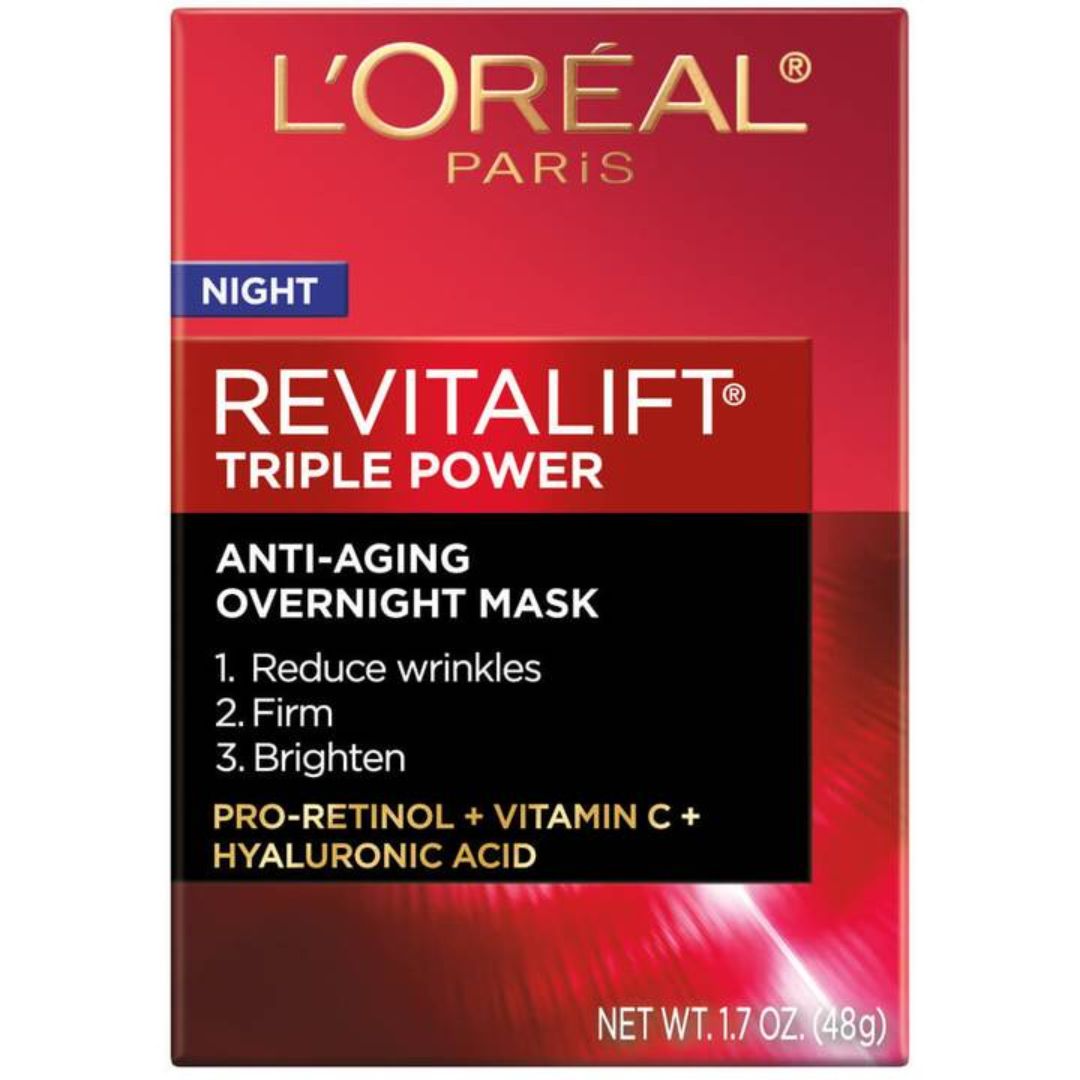 L'Oreal - Revitalift Triple Power, Anti-Aging Overnight Mask - 1.7 Oz