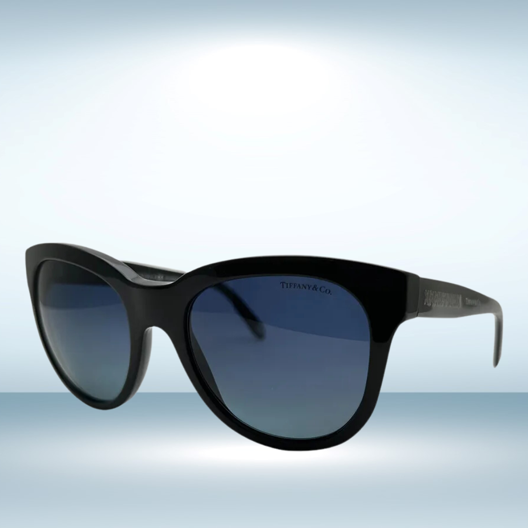 Tiffany and Co. - Sunglasses for Women, Black-Blue Gradient Polarized - 53-19-140 mm