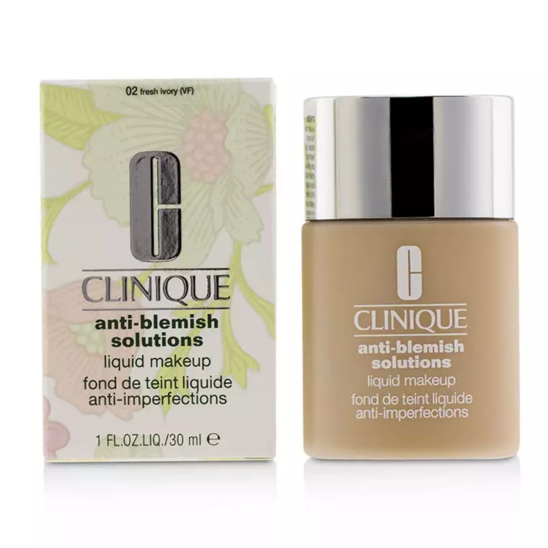 Clinique - Anti Blemish Solutions Liquid Makeup, 02 Fresh Ivory (VF) - 1 Oz