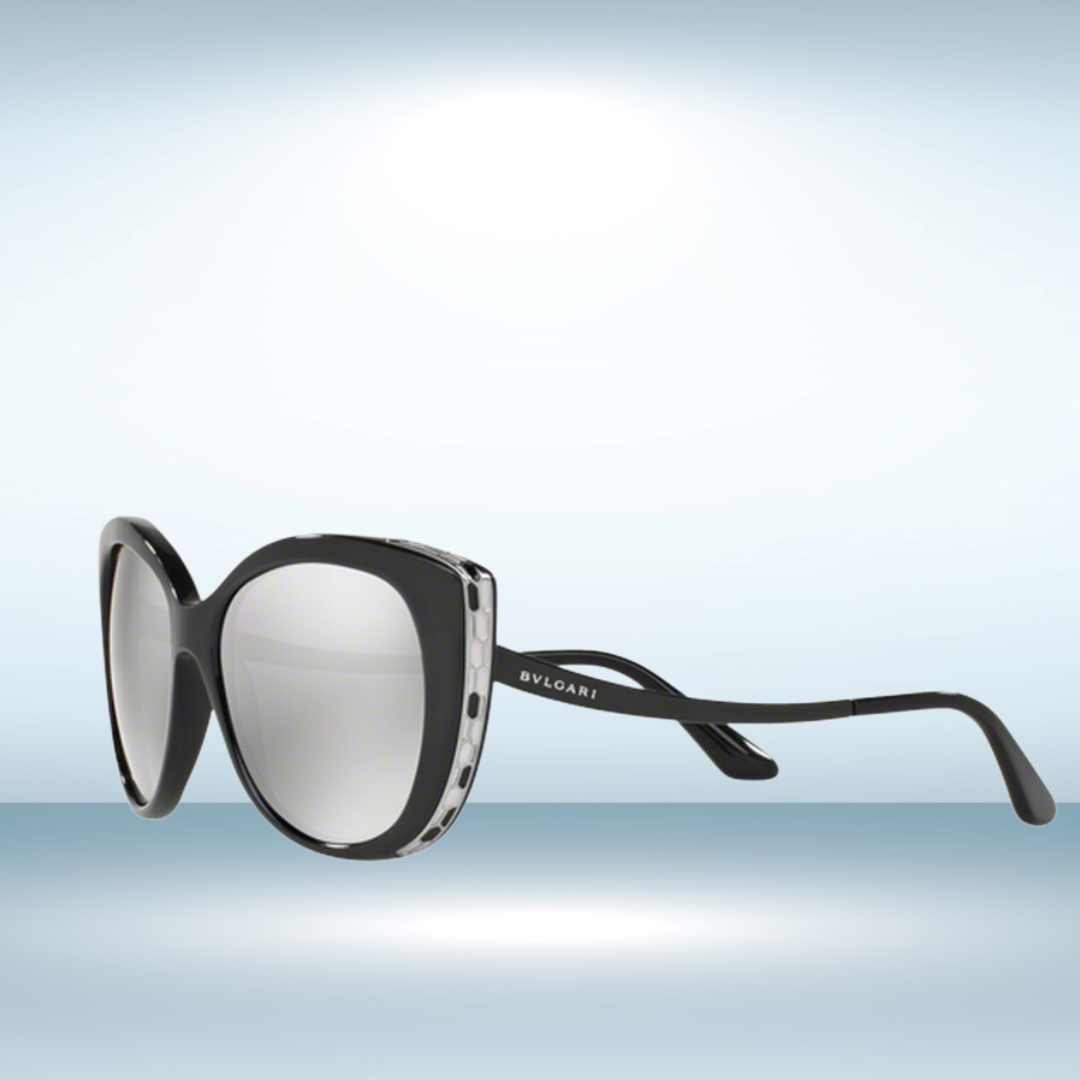 Bvlgari - Sunglasses for Women, Black-Light Grey Silver - 57-15-135 mm