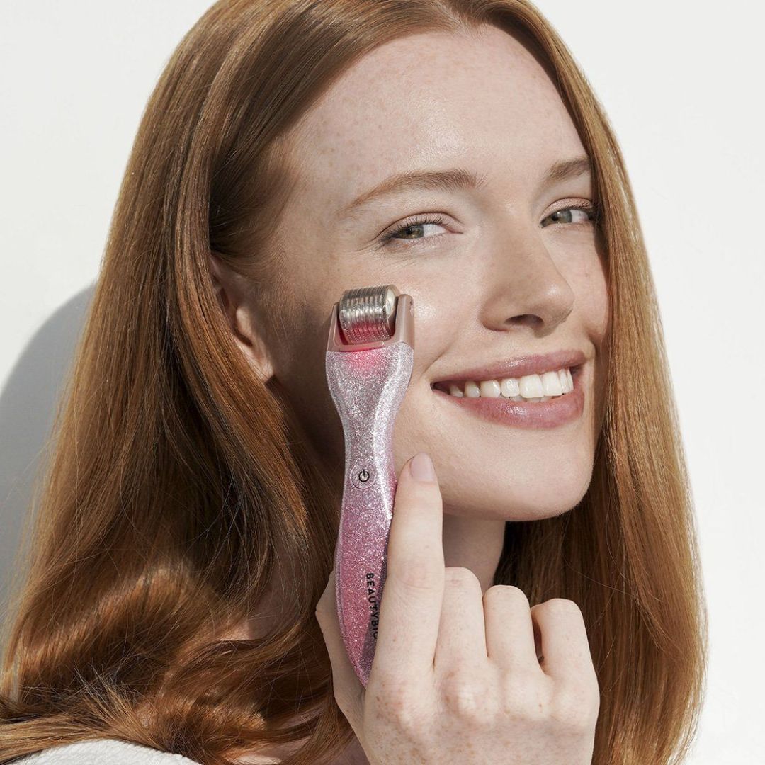 Beautybio - GloPro Regeneration Tool Pink Glitter with 5 Residue Eraser & 1 Skin Prep Pad - 7 Piece