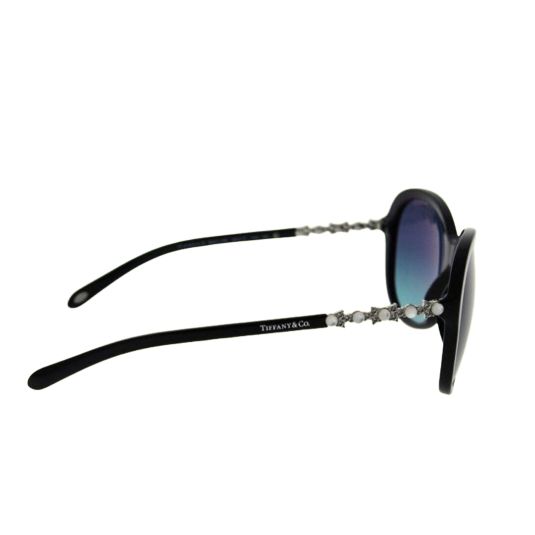 Tiffany and Co. - Sunglasses for Women, Black-Azure Gradient Blue - 58-17-140 mm