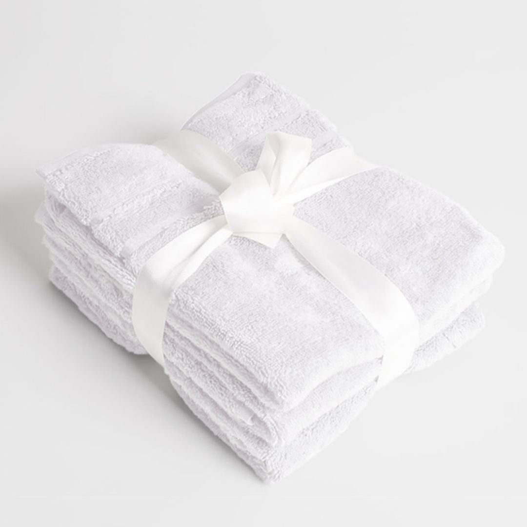 Cariloha - Bamboo Washcloths Set, White - 3 Pc