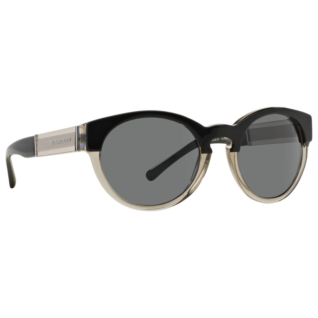Burberry - Sunglasses for Women, Top Black On Grey-Grey - 54-22-140 mm