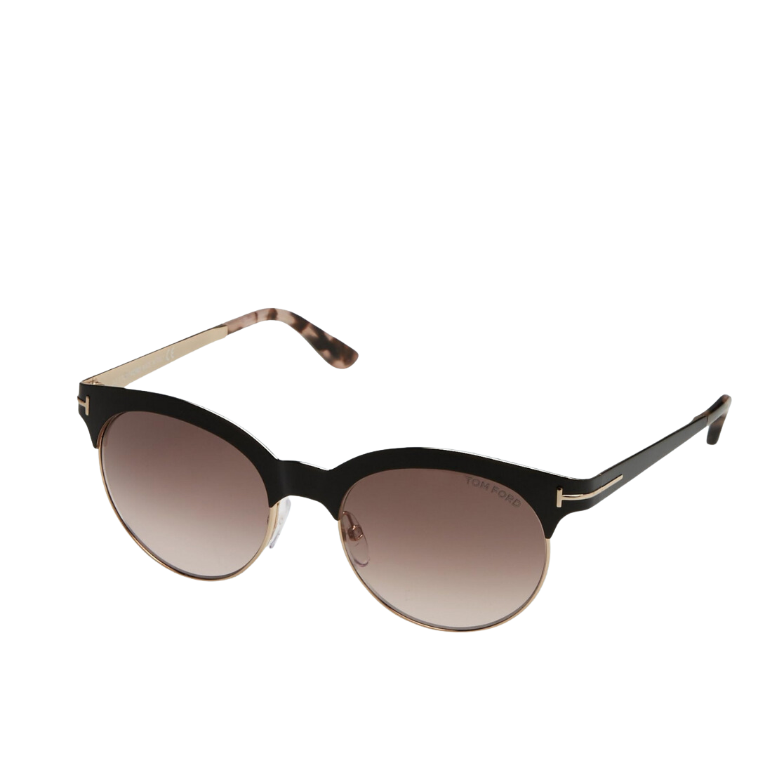 Tom Ford - Angela Sunglasses for Women, Shiny Black-Brown Gradient - 53-18-135 mm