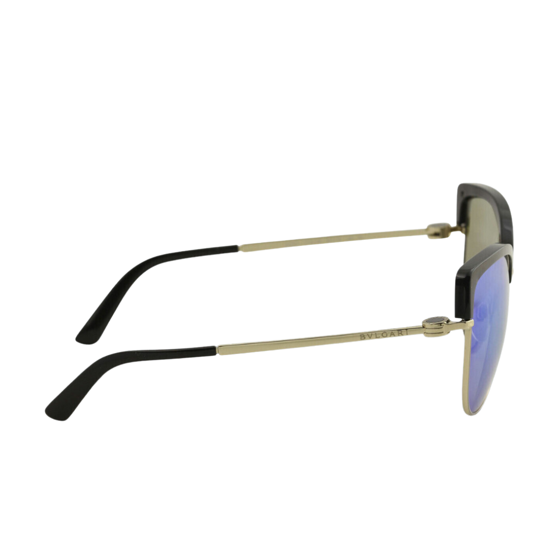 Bvlgari - Sunglasses for Women, Pale Gold-Black-Grey Mirror Green - 58-18-135 mm